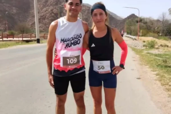 Atletismo de Famatina: Federico López Bordoni y Gabriela Alamo se quedaron con la “Doble Milla”