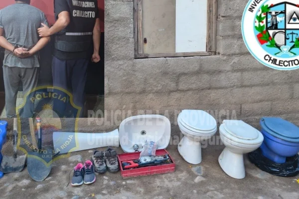 Cayó un sujeto por el robo de inodoros en Chilecito
