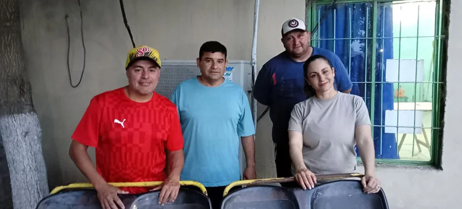 Personal que mantiene el predio deportivo de la Policia de la Provicnia