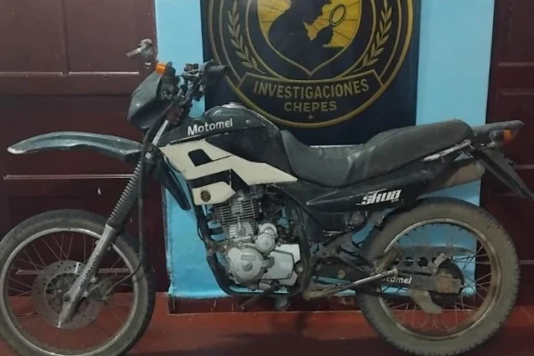 Recuperan una moto robada en Chepes