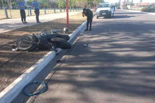 Motociclista cayó de su rodado y quedó inconsciente