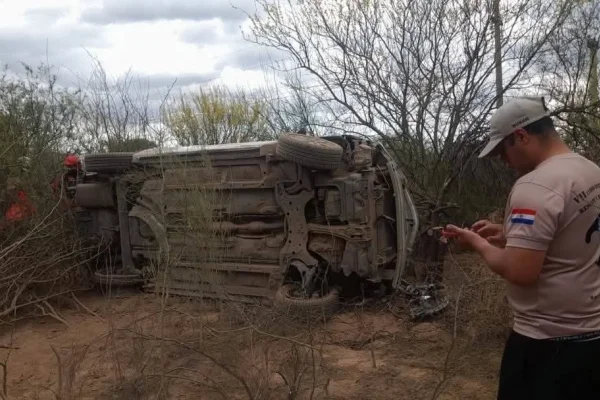 Espectacular vuelco dejó un herido en Ruta 38