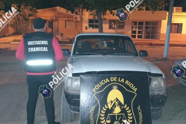 Investigaciones secuestró elementos y una camioneta en Chamical
