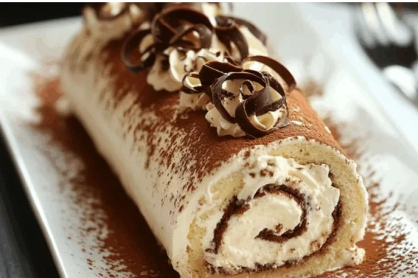 Arrollado con dulce de leche y café: ideal para la tarde