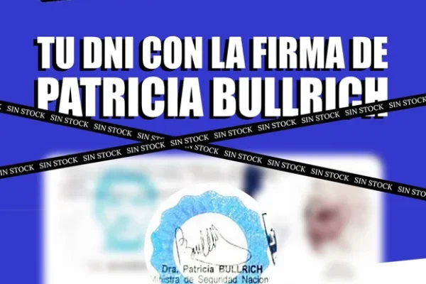 Curioso posteo de Bullrich sobre los DNI: “No lo pierdas, edición limitadísima”