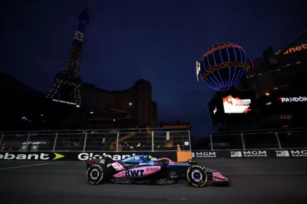 Colapinto terminó último en su primera práctica en el Gran Premio de Las Vegas