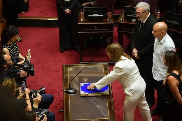 Juraron los senadores electos, todos menos Lorena Villaverde