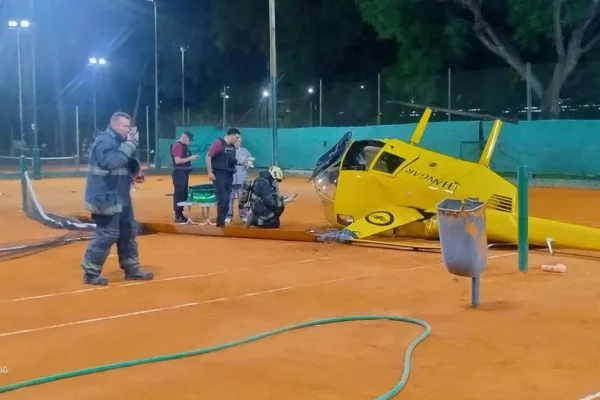 Cayó un helicóptero en el ex circuito KDT de Palermo