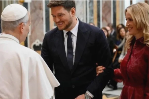 El conmovedor encuentro de Luisana Lopilato y Michael Bublé con el Papa León XIV