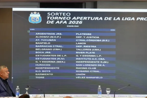 Así quedaron las zonas para la Liga Profesional 2026