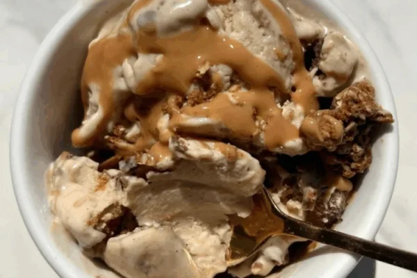 Helado de banana y chocolate