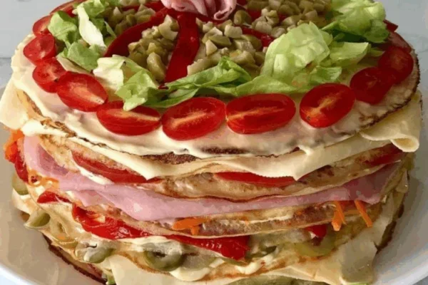 Torre de panqueques salada: el clásico plato para sumar a las fiestas
