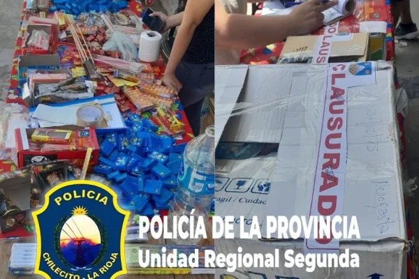 Clausuraron un comercio por venta de pirotécnia