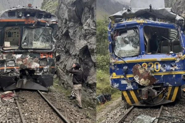 Chocaron de frente dos trenes en Machu Picchu: un muerto y 30 heridos