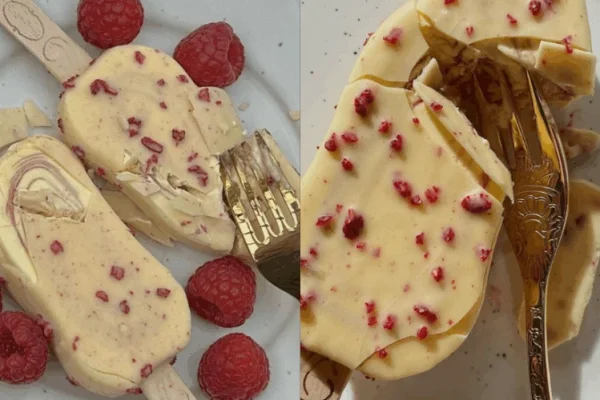Cómo hacer helado de chocolate blanco relleno de frutos rojos: ideal para días calurosos