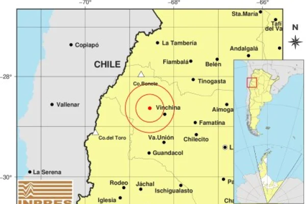 Tembló la precordillera riojana