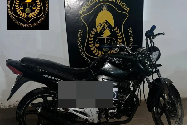 Chamical: la Policía recuperó una motocicleta robada