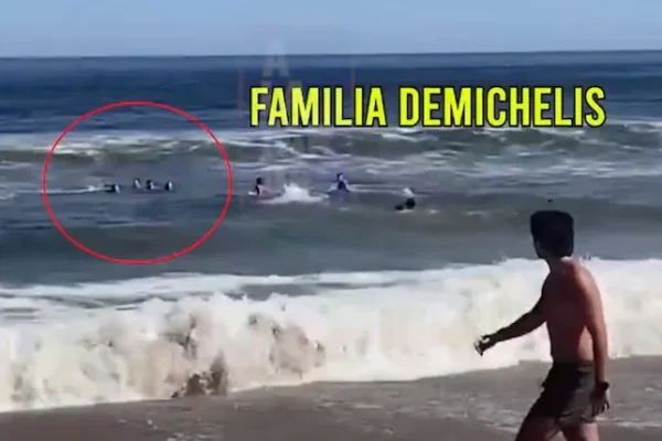 Martín Demichelis y sus hijos tuvieron que ser rescatados por los guardavidas en Punta del Este