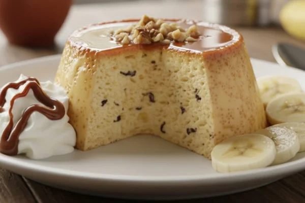 Flan de banana