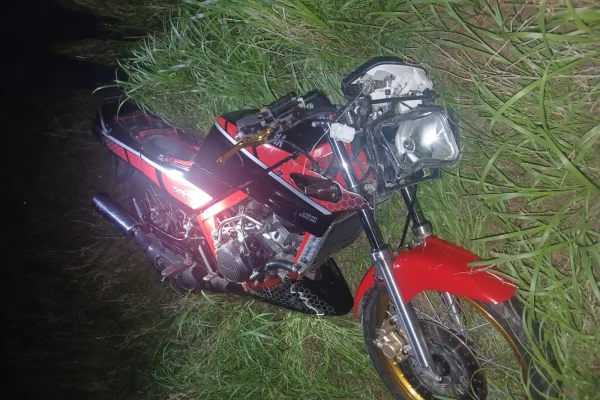 Dos motociclista chocaron con un animal y uno de ellos sufrió heridas de consideracón