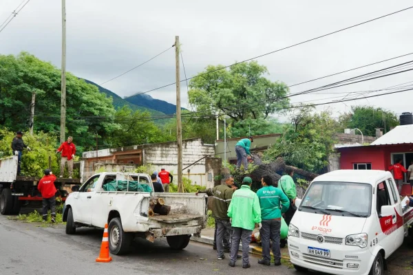 Tras el temporal, asistieron a 12 familias en la Capital riojana