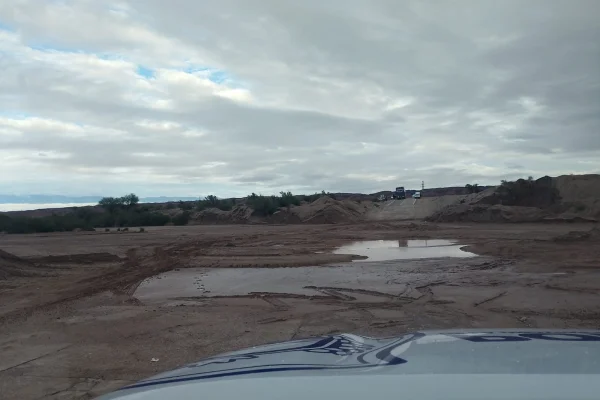 Corte en la Ruta Nacional 60 por crecida del río La Punta