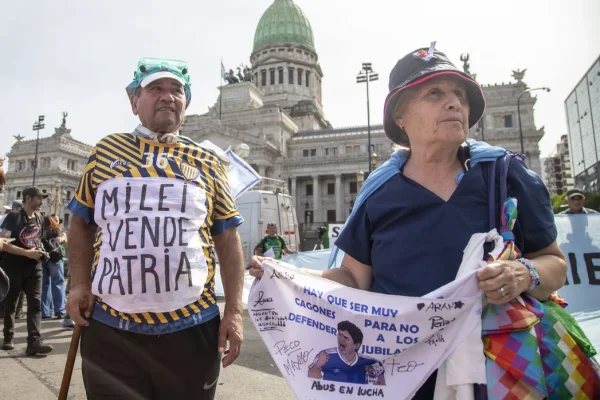 Tensión y represión en la marcha de los jubilados
