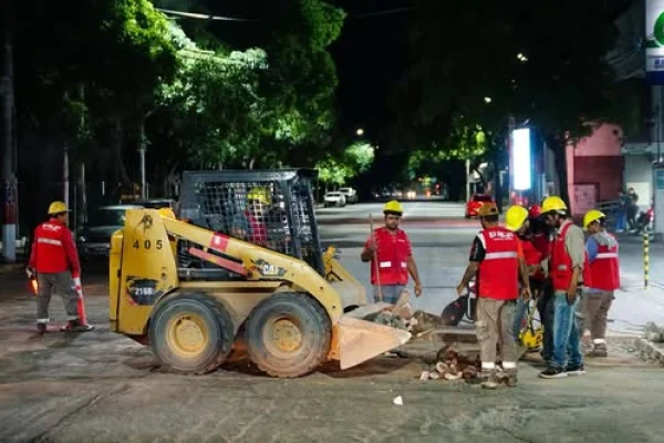 La Municipalidad realiza bacheos nocturnos en Capital