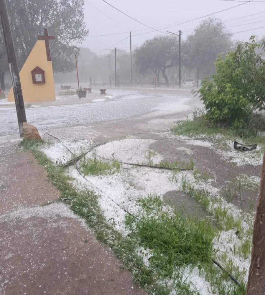 Aminga fue sorprendida por el granizo en la mañana de este s&aacute;bado