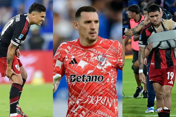Triple golpe en River: se confirmaron las lesiones de Armani, Quintero y Kendry Páez