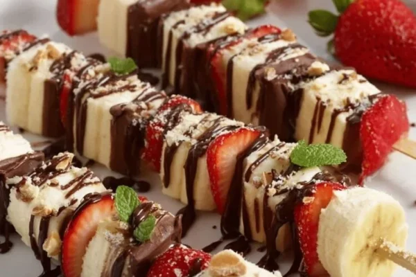 Brochettes de fruta con chocolate: la receta fácil y rápida para un postre fresco