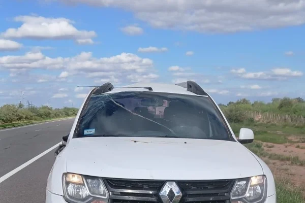 Una camioneta volcó en Ruta 74 y el conductor resultó ileso