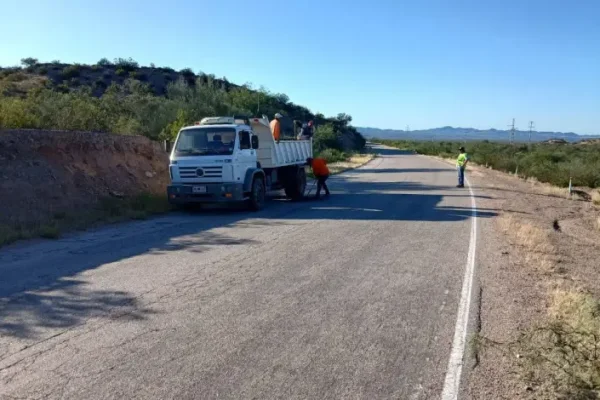 Comenzó el bacheo de la Ruta Provincial Nº 29, tramo Chepes y Patquia