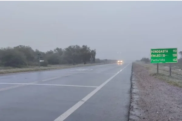 Piden extremar precauciones por niebla y llovizna en rutas de la provincia
