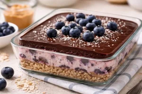 Postre saludable de arándanos y chocolate: una receta fit fácil y deliciosa