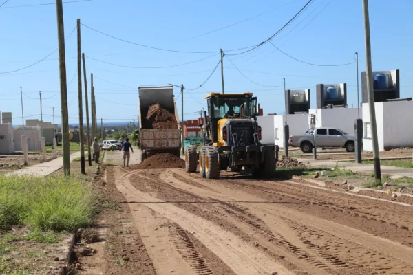 Avanzan obras viales en barrio Las Talas para mejorar la circulación