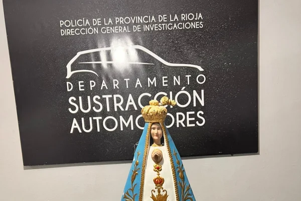 Un menor robó una imagen de la Virgen del Valle y la abandonó en un descampado
