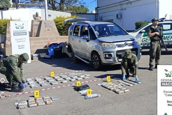 Gendarmería asestó otro golpe al Narcotráfico en Catamarca y secuestró 39 kilos de cocaína