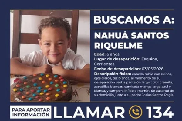 Alerta Sofía: buscan a un niño que desapareció en Corrientes