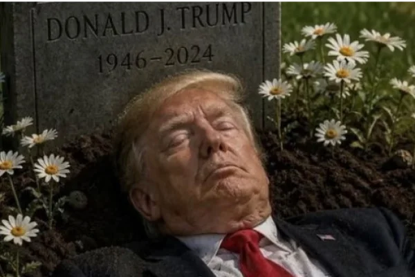 Reconocido actor de Star Wars publicó una foto de Trump en su tumba y lo tildaron de “enfermo”