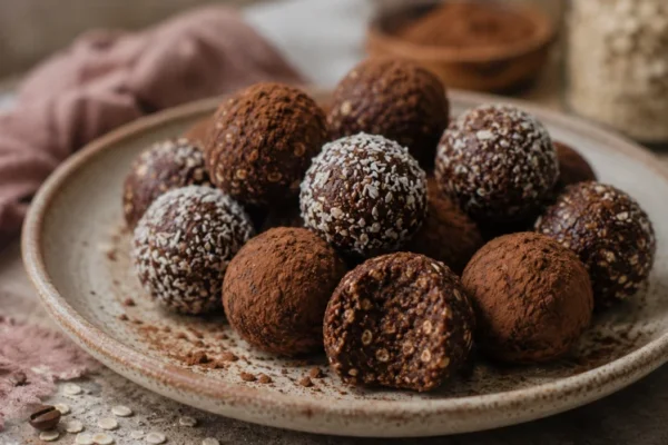 Trufas de avena, cacao y café: una receta fácil, saludable y sin horno