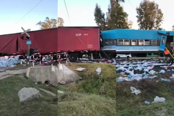 Brutal choque de una formación del tren San Martín con un camión