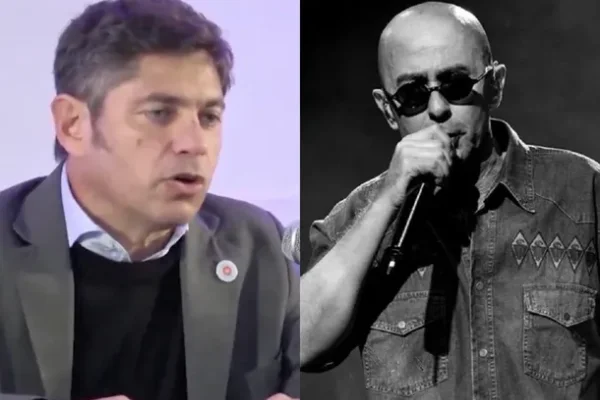 Axel Kicillof se acercó a despedir al Indio Solari: 