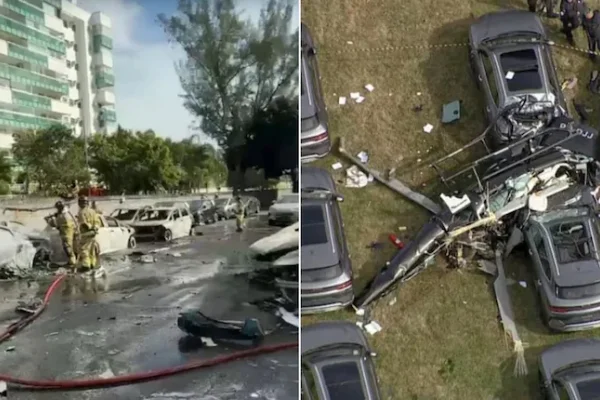 Dos helicópteros chocaron en Río de Janeiro y murieron seis personas