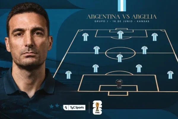 La formación de la Selección Argentina ante Argelia, por el Mundial 2026