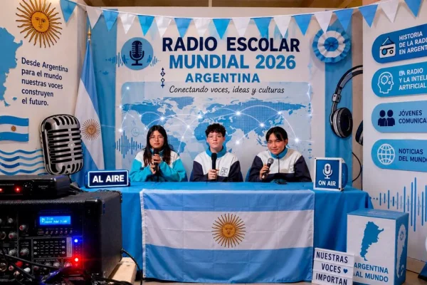 Chicos riojanos montaron un estudio mundialista para grabar programas