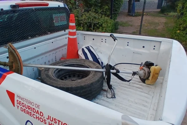 Policía recupera una desmalezadora robada en el Barrio Las Agaves