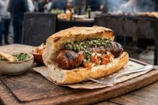 Choripán con jalapeño y chimichurri Tex-Mex: El asado argentino mutó en los 