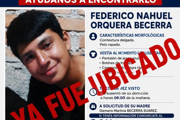 Encontraron en Chepes a un  menor de 17 años que era buscado en Aimogasta