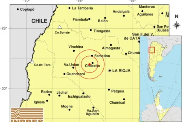 Un sismo de magnitud 2,5 se registró este domingo cerca de Chilecito
